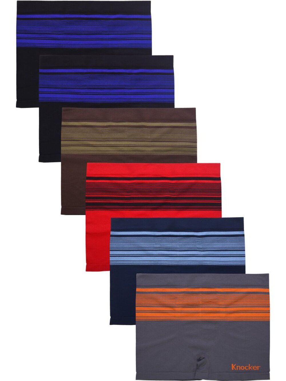 $10 SALE PACK OF 6 - Knocker Men's Nylon Blend Seamless Boxer Briefs